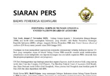 Indonesia Terpilih Menjadi Anggota United Nations Board of Auditors